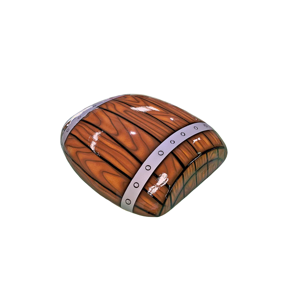 Wood-look barrel commercial aquatic floatable
