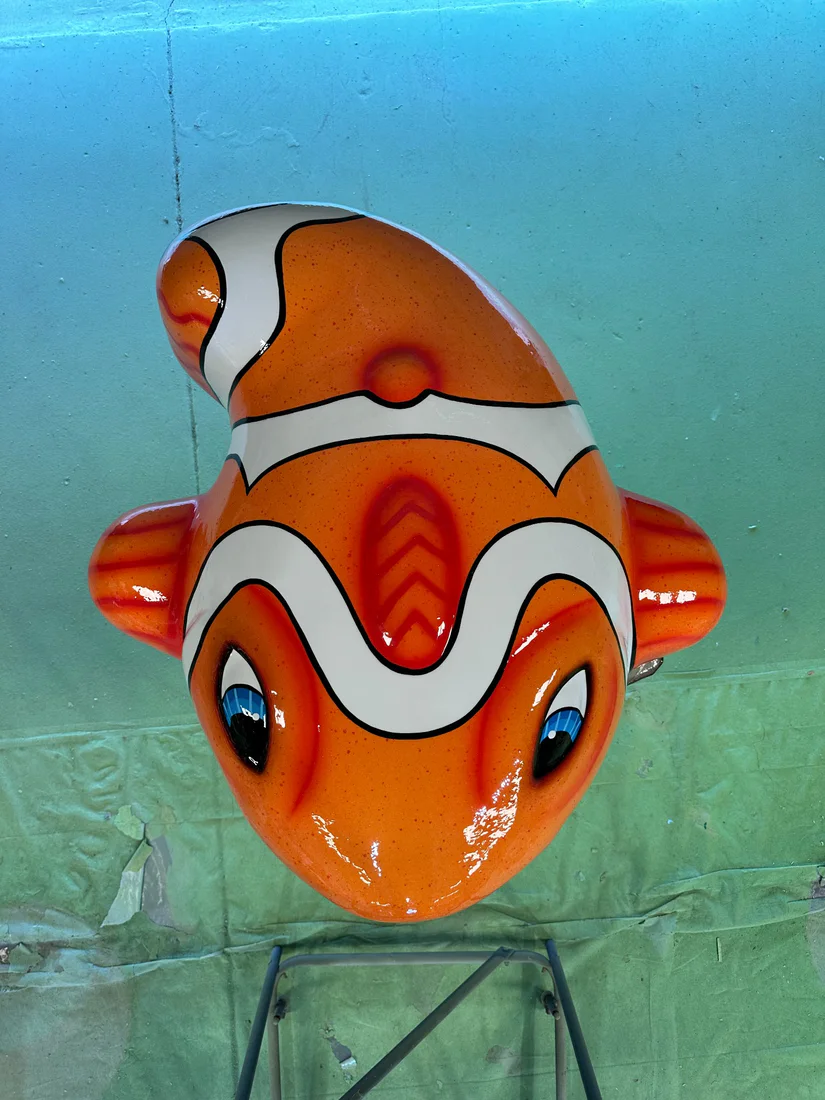 Orange clownfish commercial aquatic floatable