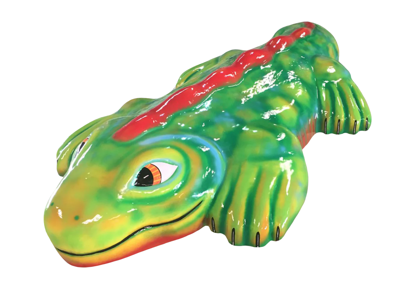 Green and blue lizard aquatic floatable