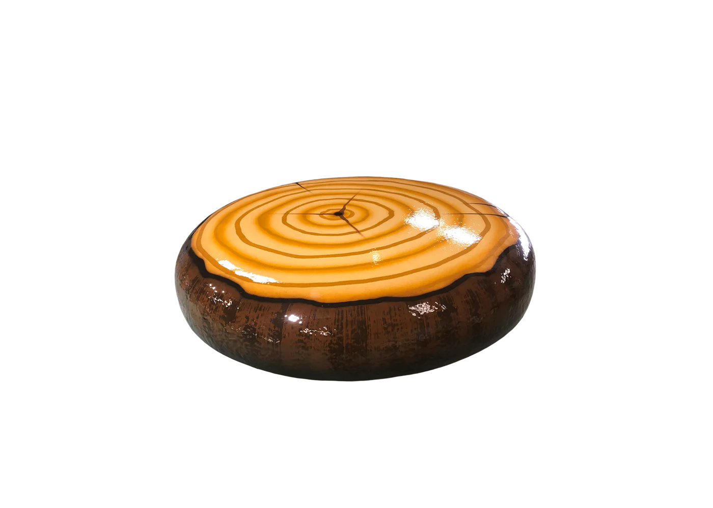 Round log slice commercial aquatic floatable