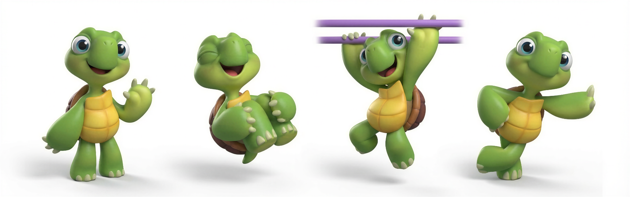 Three-dimensional sea turtle render studies used during custom design development