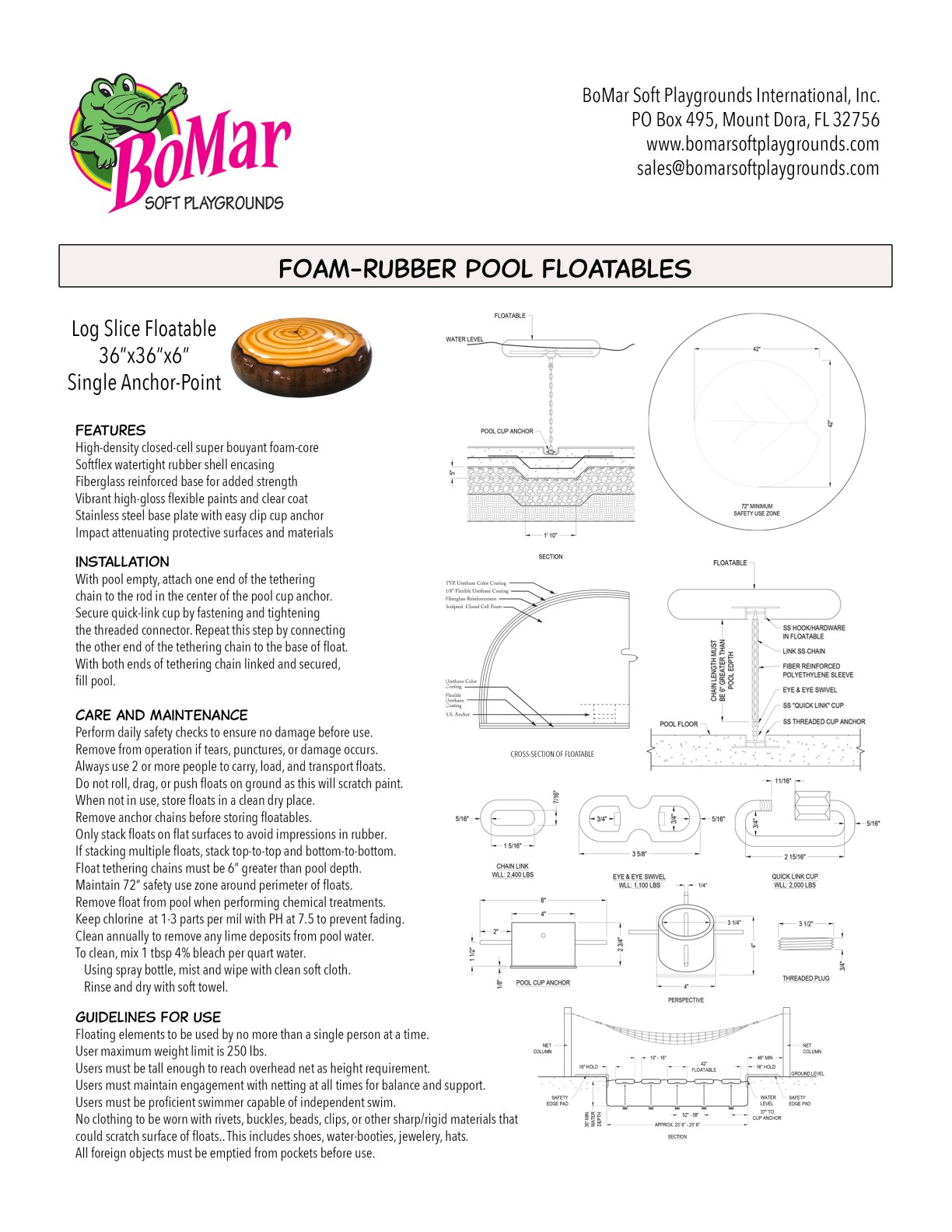 Log Slice Floatable Guidelines, page 1 of 1